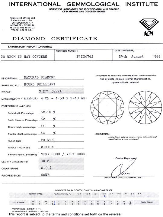 Foto 9 - Diamant 0,27ct Brillant IGI Expertise Top Wesselton VS2, D6295