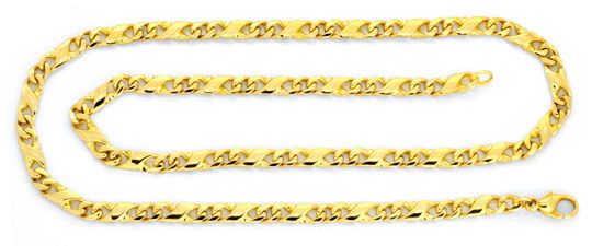 Foto 1 - Dollar Goldkette, massiv Gelbgold 585, Karabiner, K2076