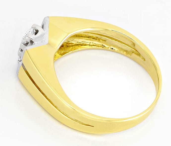 Foto 3 - Gelbgold-Weißgold-Ring 0,32ct Brillanten rein, R1074