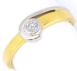 Foto 1 - Designer-Brillant-Diamant-Ring 0.10 Carat, 14Karat Gold, S3924