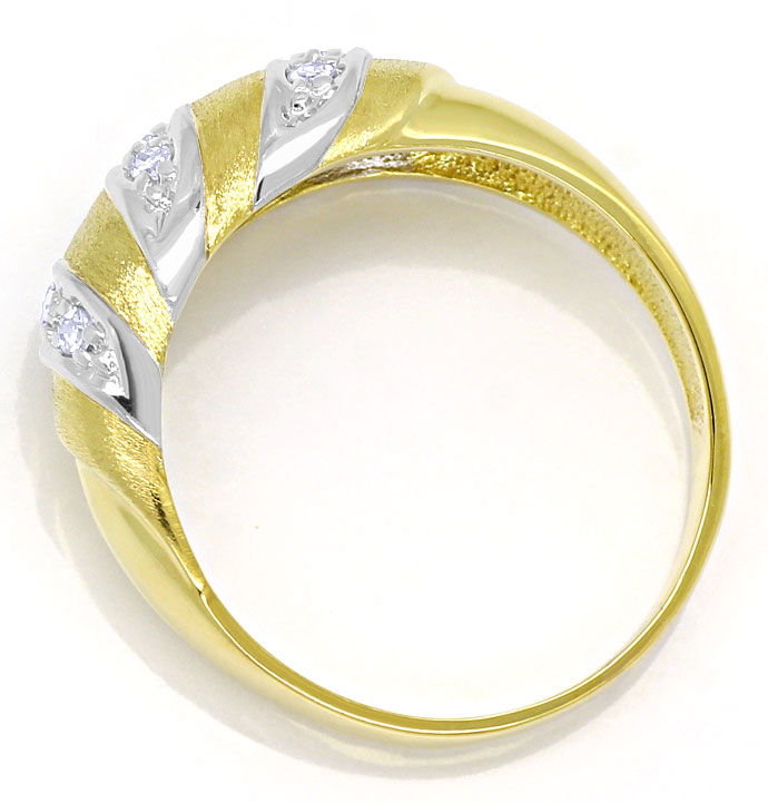 Foto 3 - Diamantenring mit Lupenreinen Diamanten in Bicolor Gold, S9470