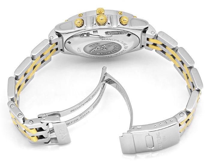 Foto 5 - Breitling Chronomat Pilot Armband Stahl-Gold Herren Uhr, U2107